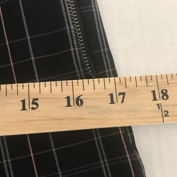 NWOT - A New Day Black Orange Green Houndstooth Pull On Straight Leg Pants - Picture 13 of 16